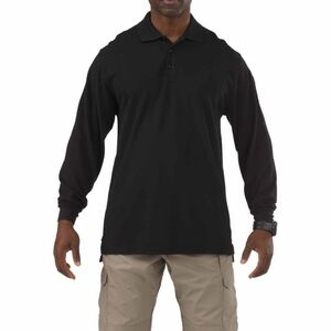 5.11 Tactical Mens Polo Shirt Large Black Professional Long Sleeve Uniform Pckt